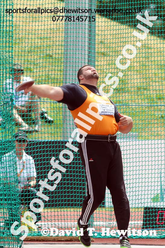 Mens discus, Sainsbury's British Champs, Alexander Stadium, Birmingham. Photo: David T. Hewitson/Sprts for All Pics